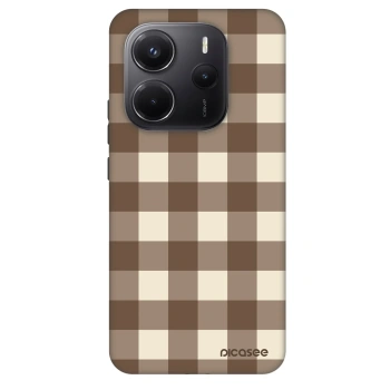 Obal pre Xiaomi Redmi Note 14 5G - Brown grid