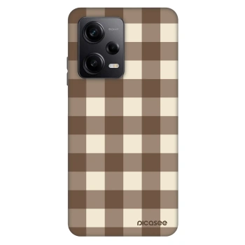 Obal pre Xiaomi Redmi Note 12 Pro+ 5G - Brown grid