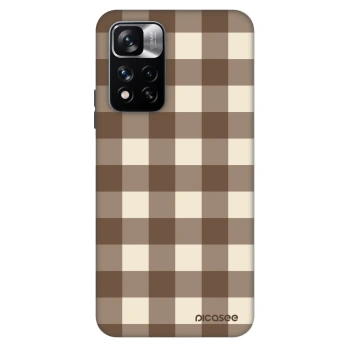 Obal pre Xiaomi Redmi Note 11 Pro 5G - Brown grid