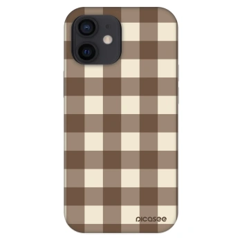 Obal pre Apple iPhone 12 mini - Brown grid