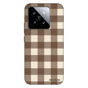 Obal pre Xiaomi 14 - Brown grid
