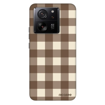 Obal pre Xiaomi 13T - Brown grid