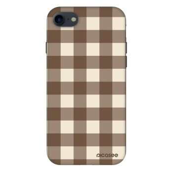 Obal pre Apple iPhone SE 2020 - Brown grid