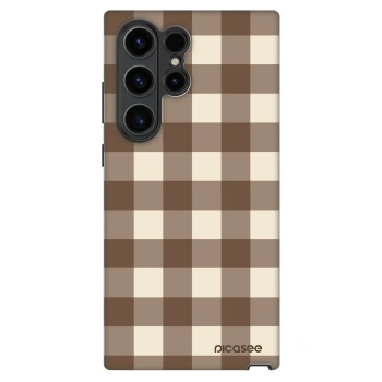 Obal pre Samsung Galaxy S23 Ultra 5G - Brown grid