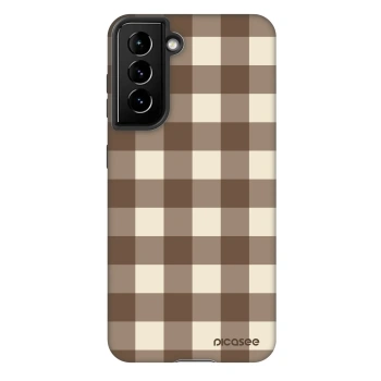 Obal pre Samsung Galaxy S21 5G G991B - Brown grid