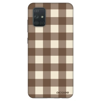 Obal pre Samsung Galaxy A71 A715F - Brown grid