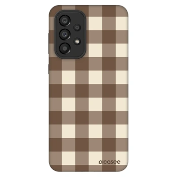 Obal pre Samsung Galaxy A33 5G A336 - Brown grid