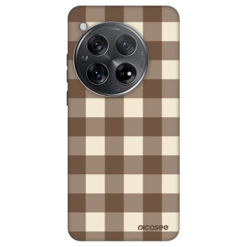 Obal pre OnePlus 12 5G - Brown grid