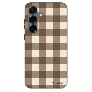Obal pre Samsung Galaxy S25 5G - Brown grid