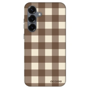 Obal pre Samsung Galaxy S25+ 5G - Brown grid