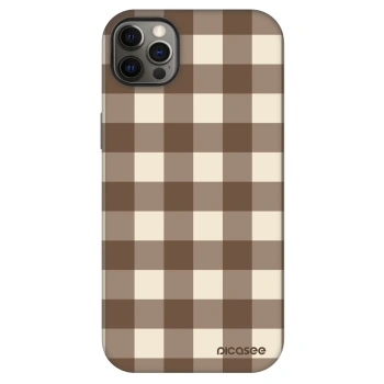 Obal pre Apple iPhone 12 Pro Max - Brown grid