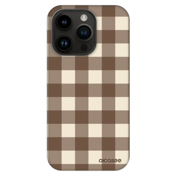 Obal pre Apple iPhone 14 Pro - Brown grid