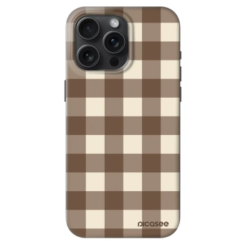 Obal pre Apple iPhone 15 Pro Max - Brown grid
