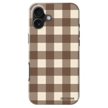 Obal pre Apple iPhone 16 Plus - Brown grid
