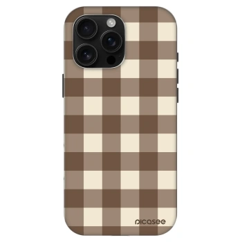 Obal pre Apple iPhone 16 Pro Max - Brown grid