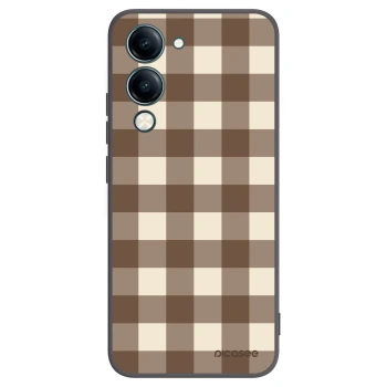 Picasee silikónový čierny obal pre Vivo Y29s 5G - Brown grid