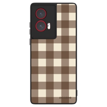 Obal pre Motorola Edge 50 Fusion - Brown grid