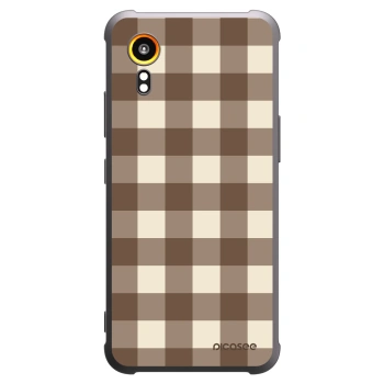 Obal pre Samsung Galaxy XCover 7 - Brown grid