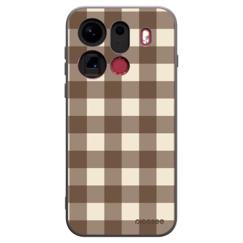 Picasee silikónový čierny obal pre OPPO Find X9 Pro - Brown grid