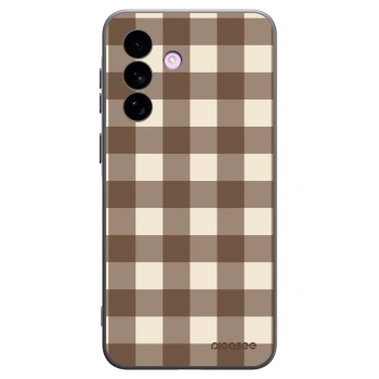 Picasee silikónový čierny obal pre Samsung Galaxy A57 5G - Brown grid