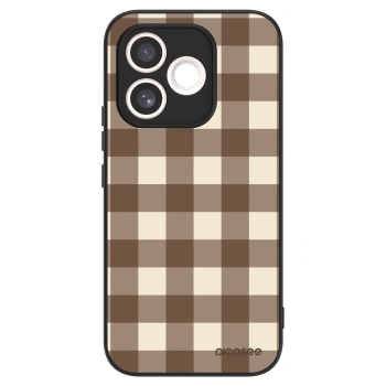 Obal pre Honor 600 Lite - Brown grid