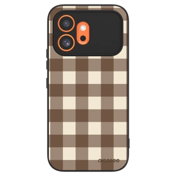 Obal pre Honor 600 - Brown grid