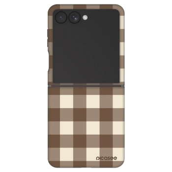 Obal pre Samsung Galaxy Z Flip7 5G - Brown grid
