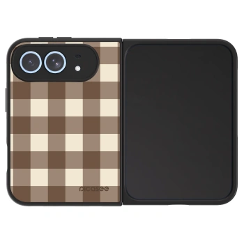 Obal pre Apple iPhone Duo - Brown grid