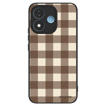 Obal pre Xiaomi Redmi Note 17 5G - Brown grid