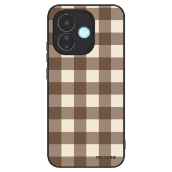 Obal pre Xiaomi Redmi Note 17 Pro 5G - Brown grid