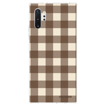 Obal pre Samsung Galaxy Note 10+ N975F - Brown grid