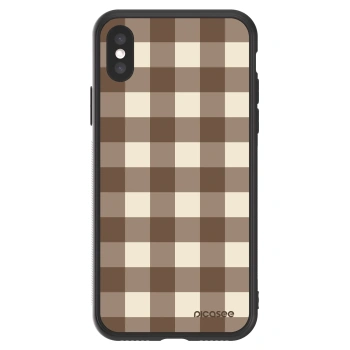 Picasee ULTIMATE CASE pro Apple iPhone X/XS - Brown grid