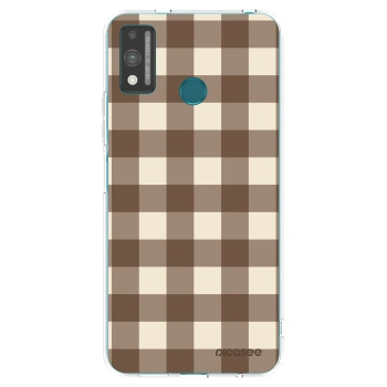 Obal pre Honor 9X Lite - Brown grid