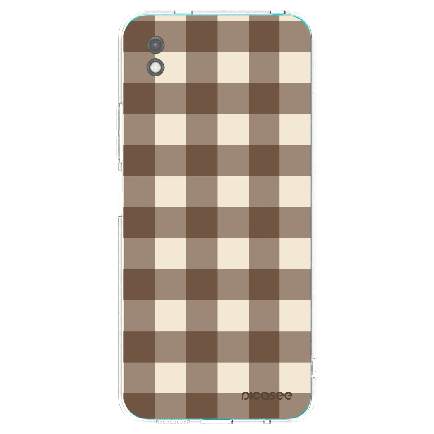 Picasee silikónový čierny obal pre Xiaomi Redmi 9A - Brown grid