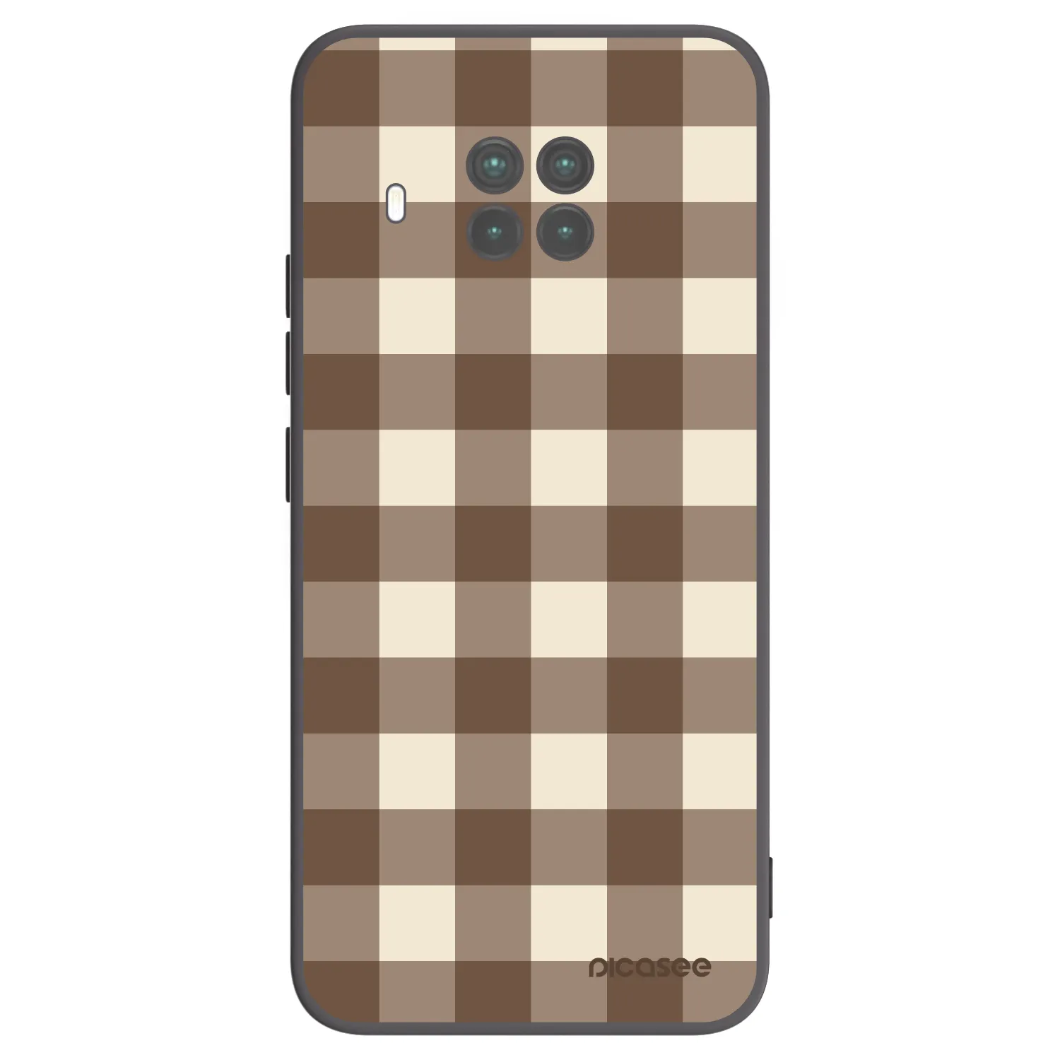 Picasee silikónový čierny obal pre Xiaomi Mi 10T Lite - Brown grid
