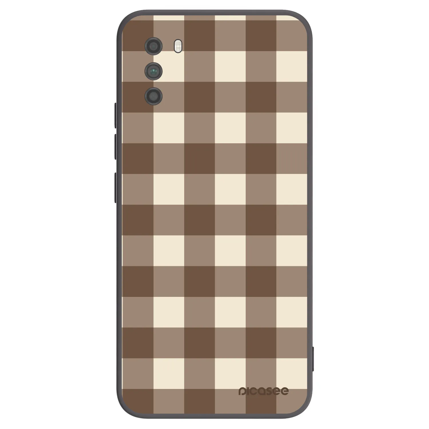 Picasee silikónový čierny obal pre Xiaomi Poco M3 - Brown grid