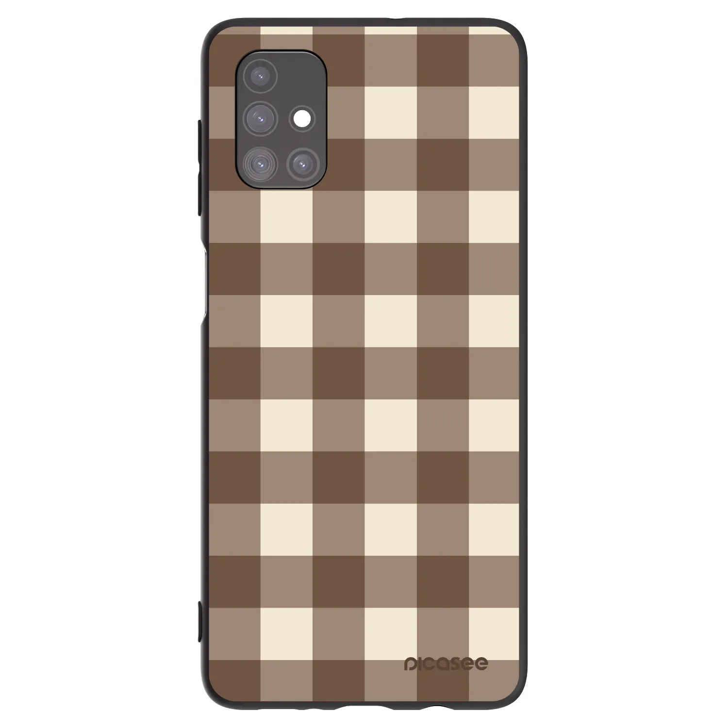 Picasee silikónový čierny obal pre Samsung Galaxy M51 M515F - Brown grid