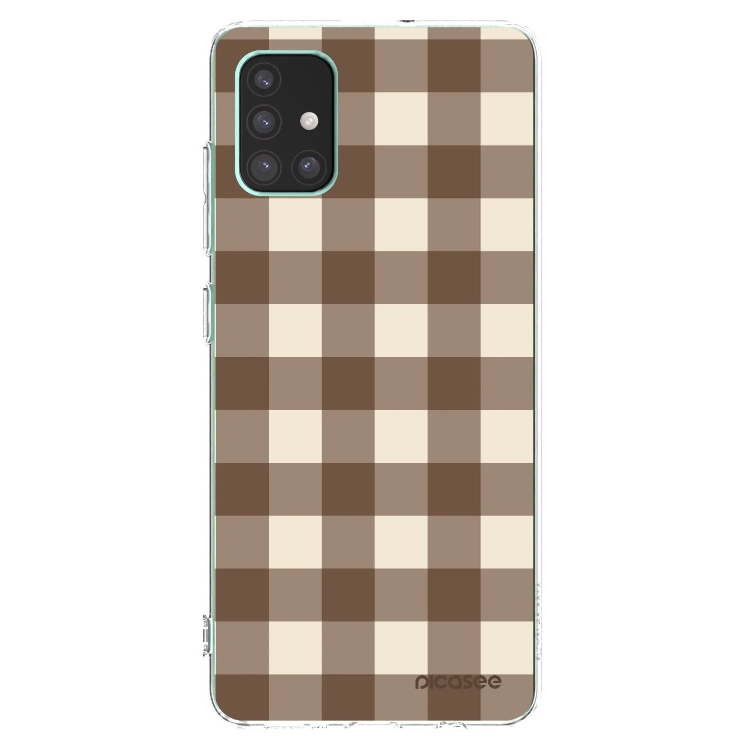 Picasee silikónový prehľadný obal pre Samsung Galaxy M51 M515F - Brown grid