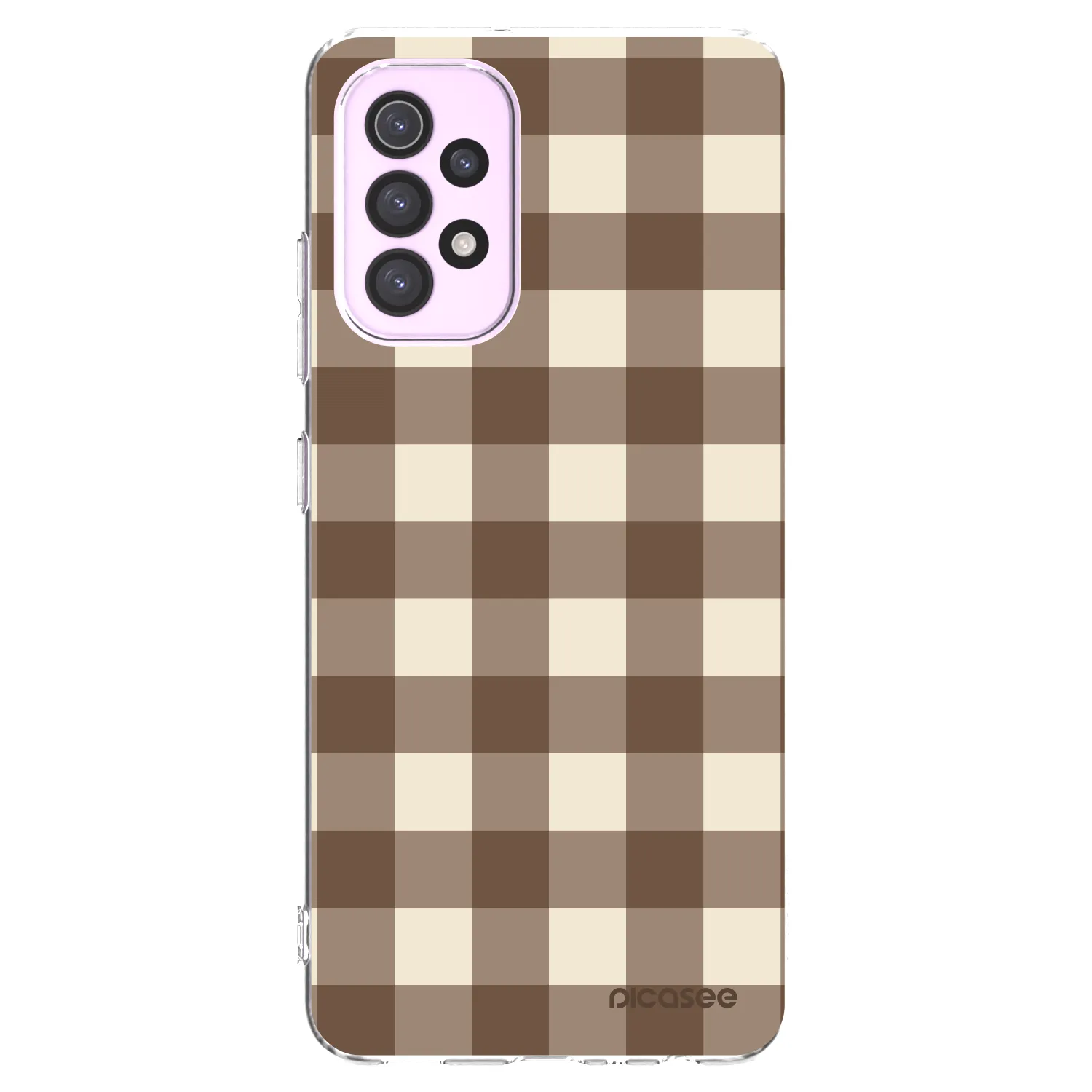 Picasee silikónový prehľadný obal pre Samsung Galaxy A32 5G A326B - Brown grid