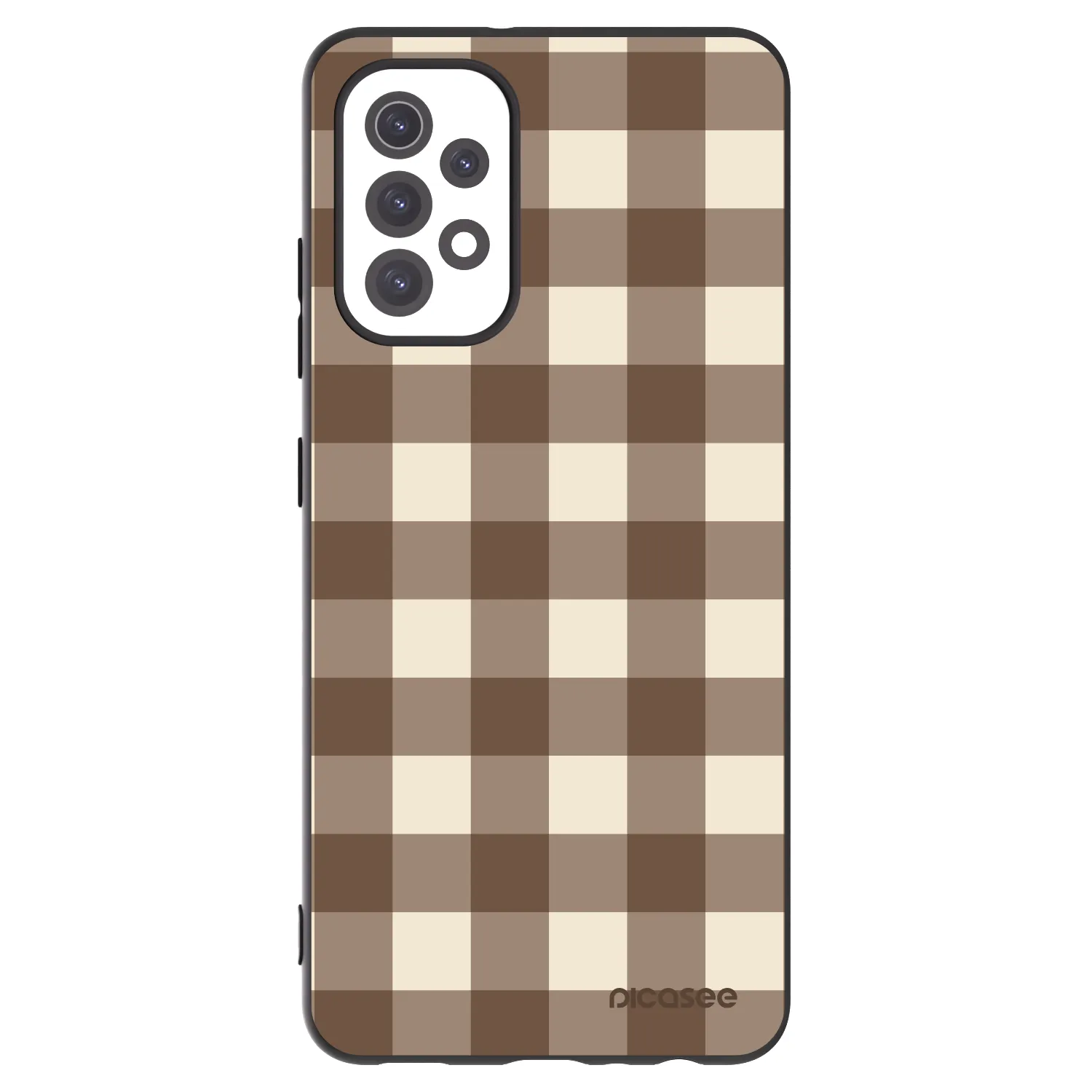 Picasee silikónový čierny obal pre Samsung Galaxy A32 5G A326B - Brown grid