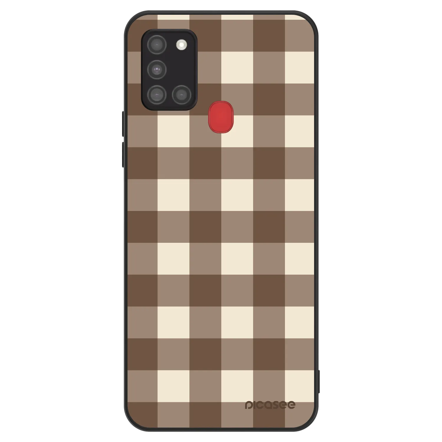 Picasee ULTIMATE CASE pro Samsung Galaxy A21s - Brown grid