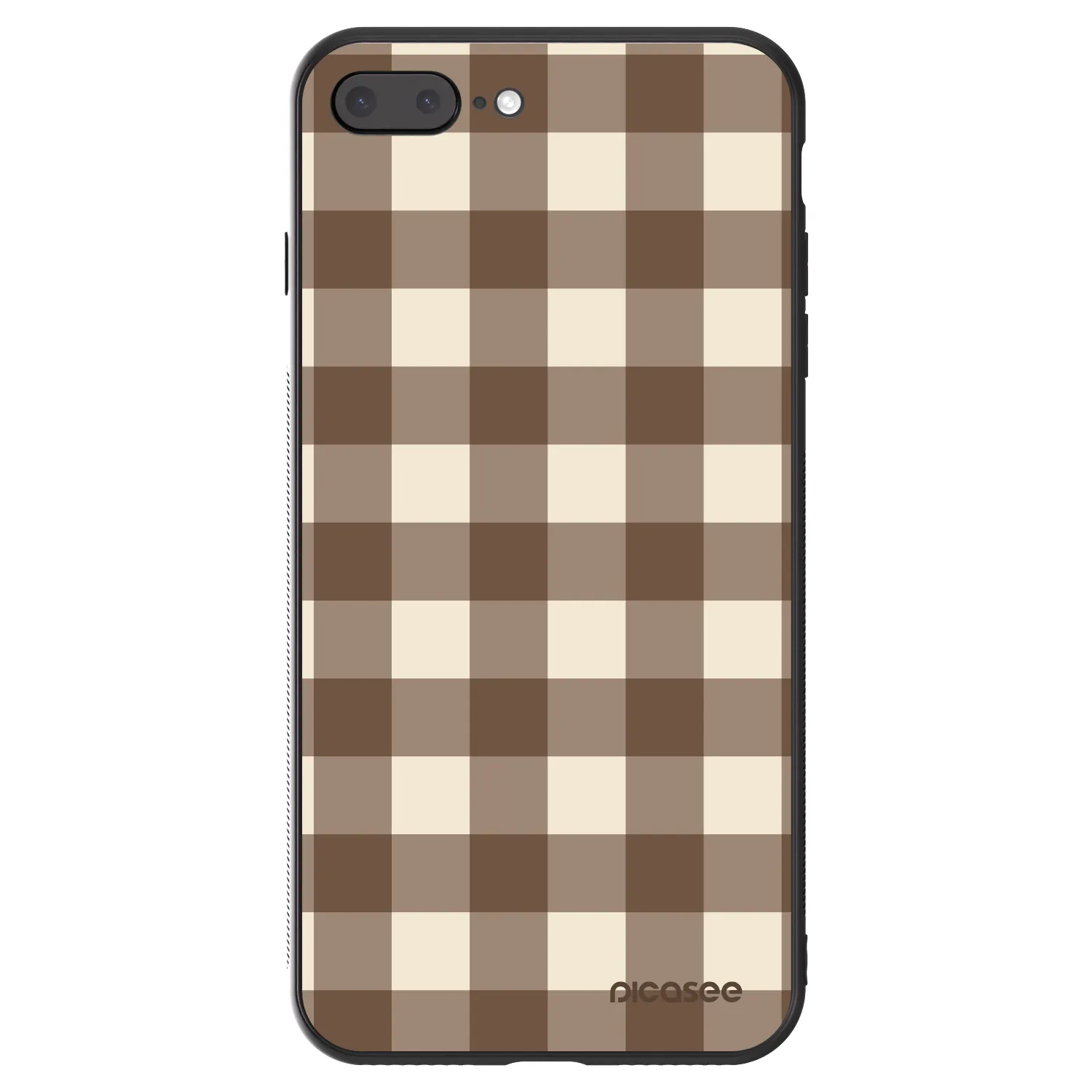 Picasee ULTIMATE CASE pro Apple iPhone 7 Plus - Brown grid