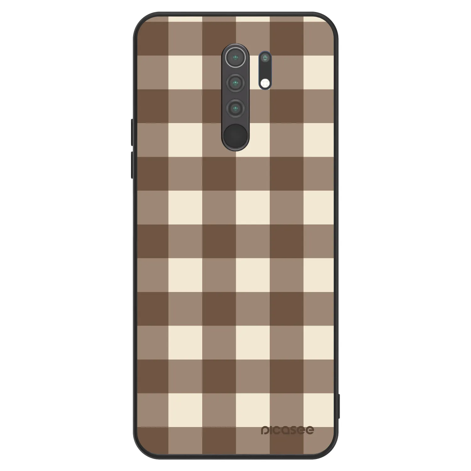 Picasee ULTIMATE CASE pro Xiaomi Redmi 9 - Brown grid