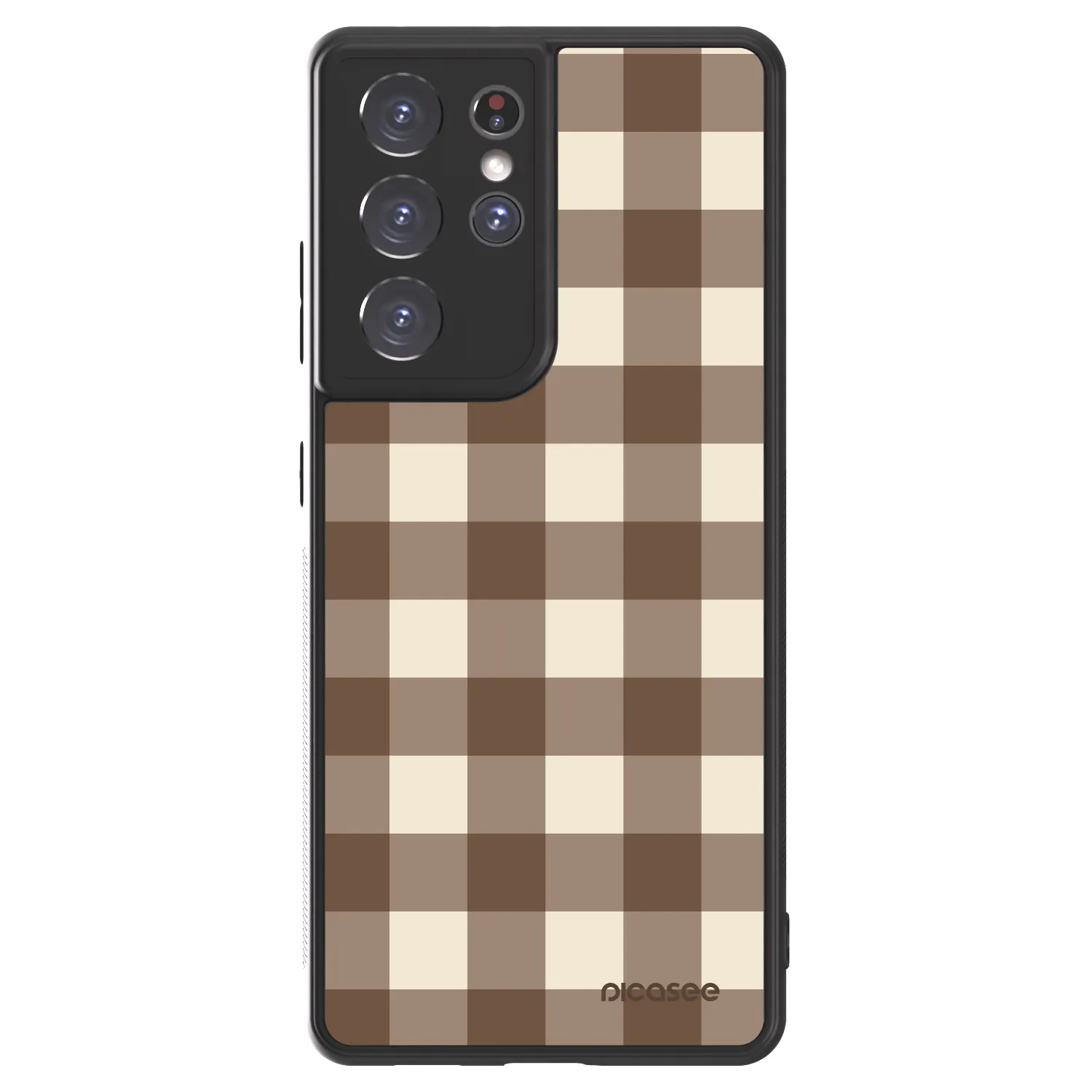 Picasee ULTIMATE CASE pro Samsung Galaxy S21 Ultra 5G G998B - Brown grid