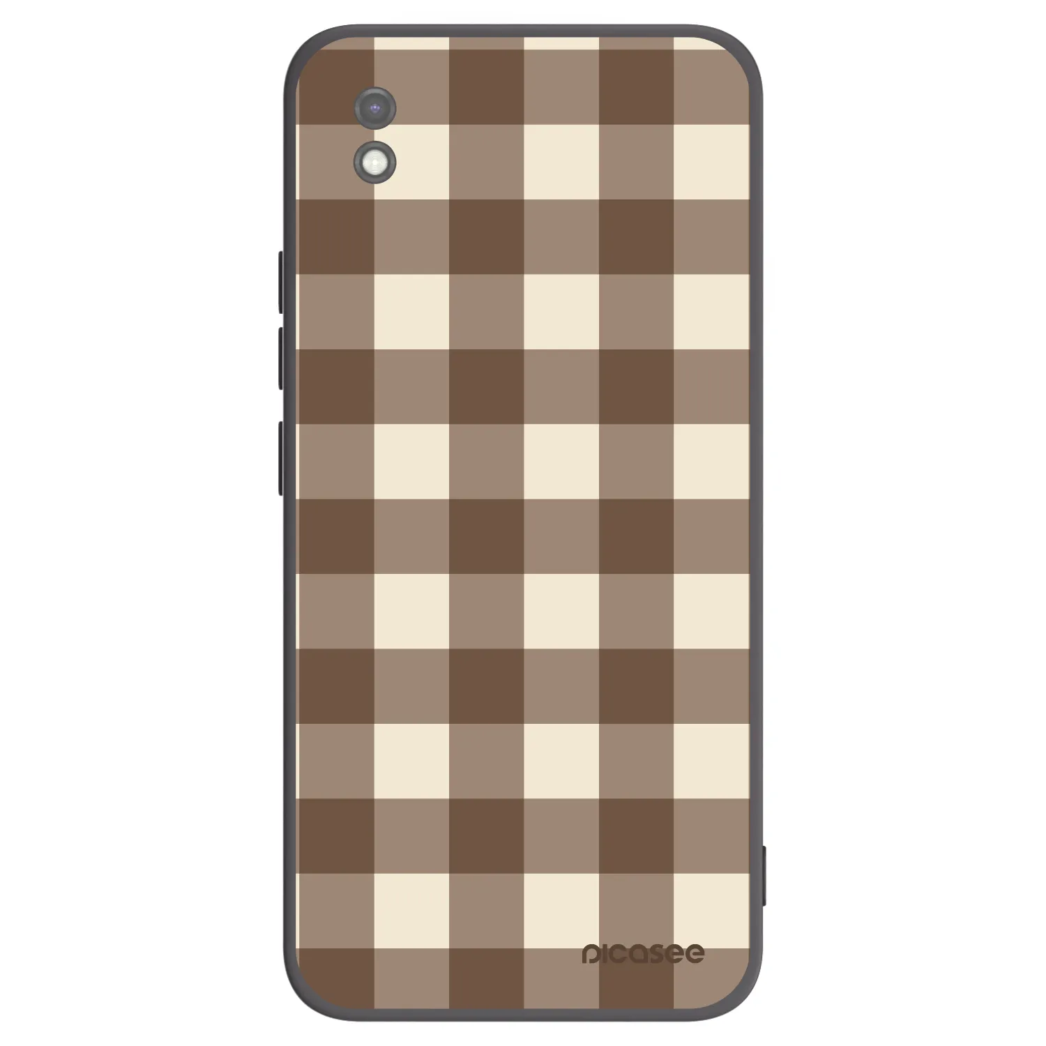 Picasee silikónový čierny obal pre Xiaomi Redmi 9AT - Brown grid