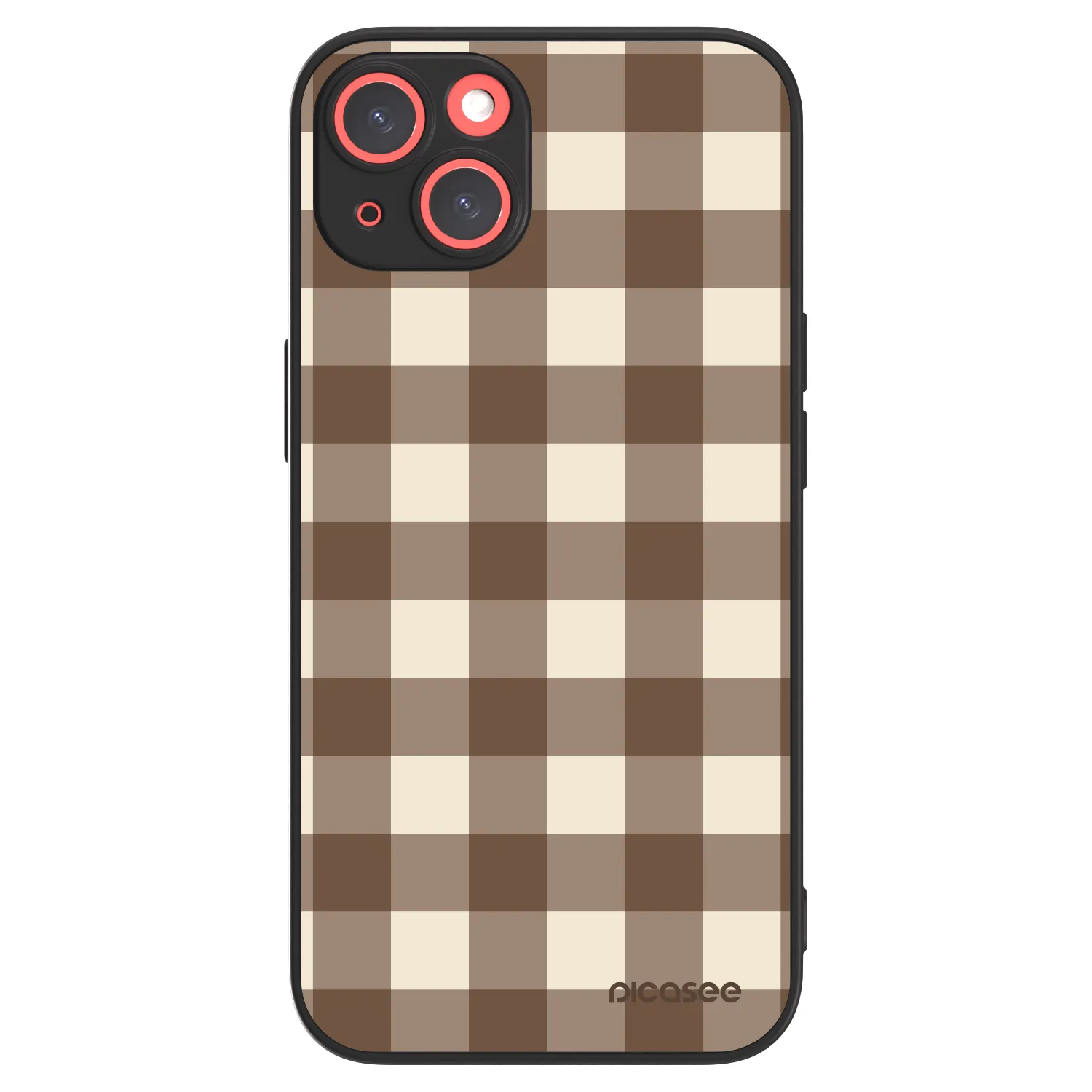 Picasee ULTIMATE CASE pro Apple iPhone 13 - Brown grid