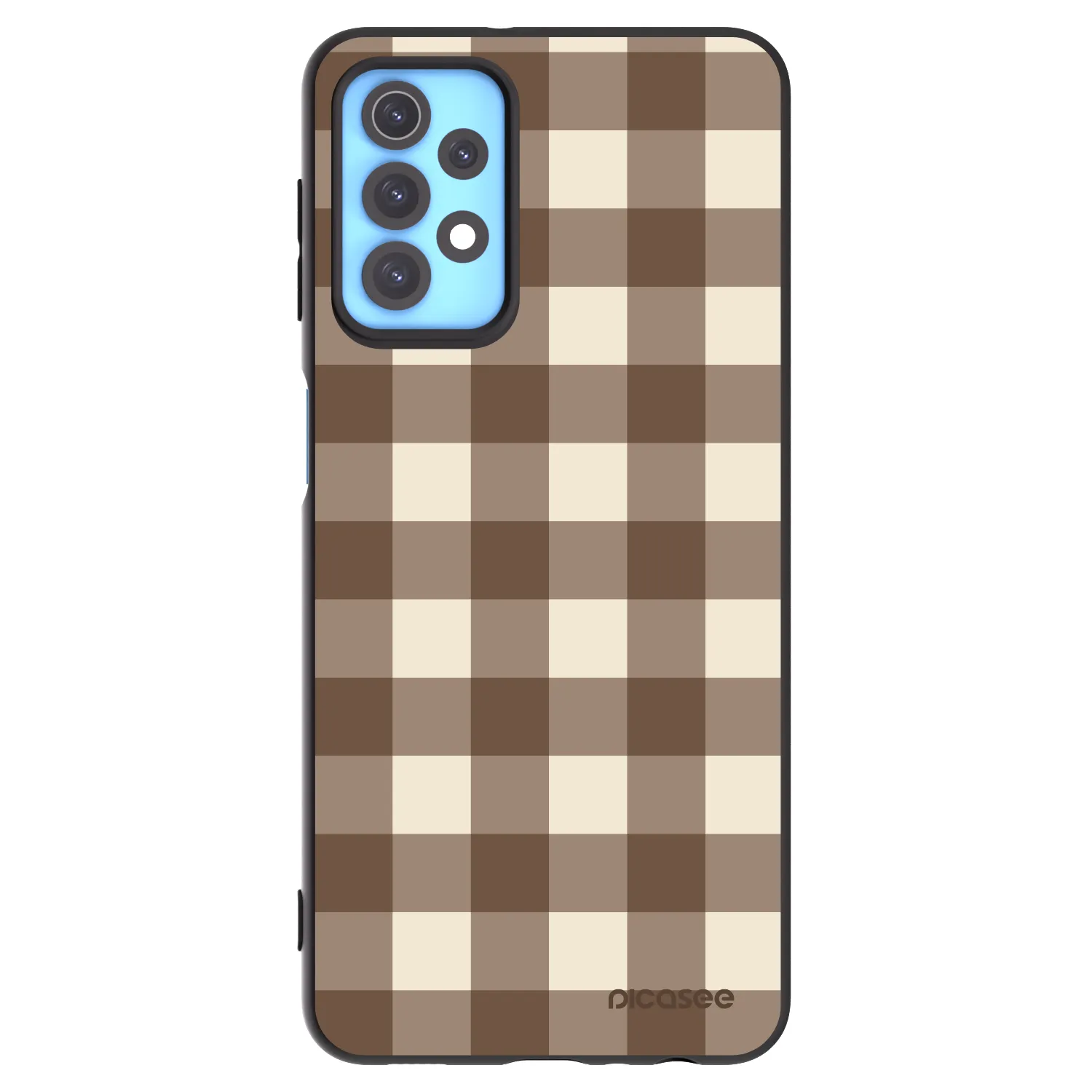 Picasee silikónový čierny obal pre Samsung Galaxy A32 4G SM-A325F - Brown grid