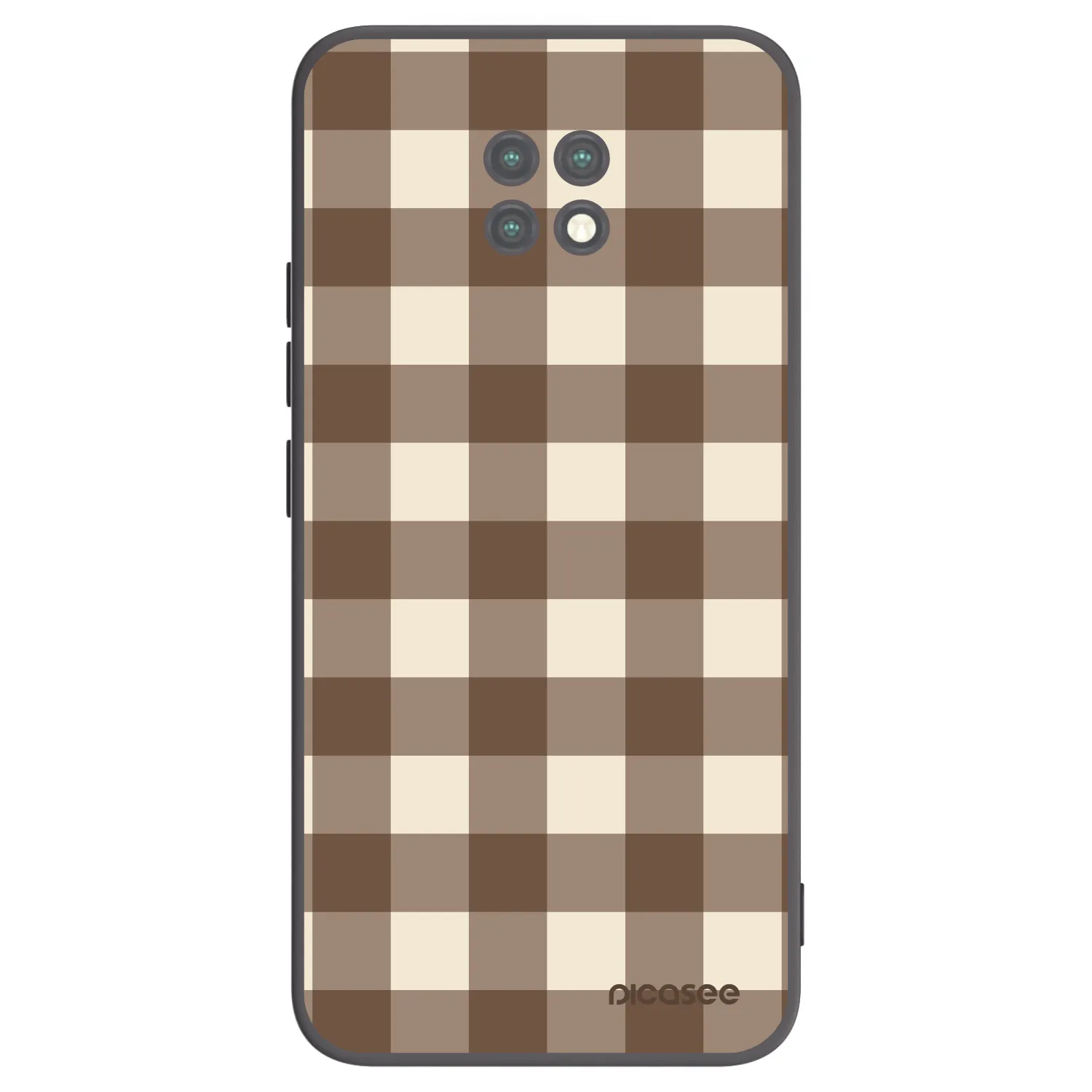 Picasee silikónový čierny obal pre Xiaomi Redmi Note 9T - Brown grid