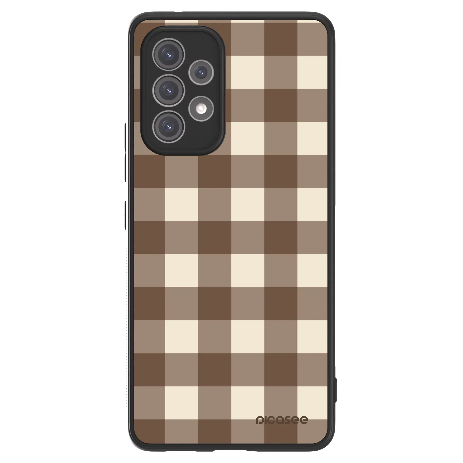 Picasee ULTIMATE CASE pro Samsung Galaxy A52s 5G A528B - Brown grid