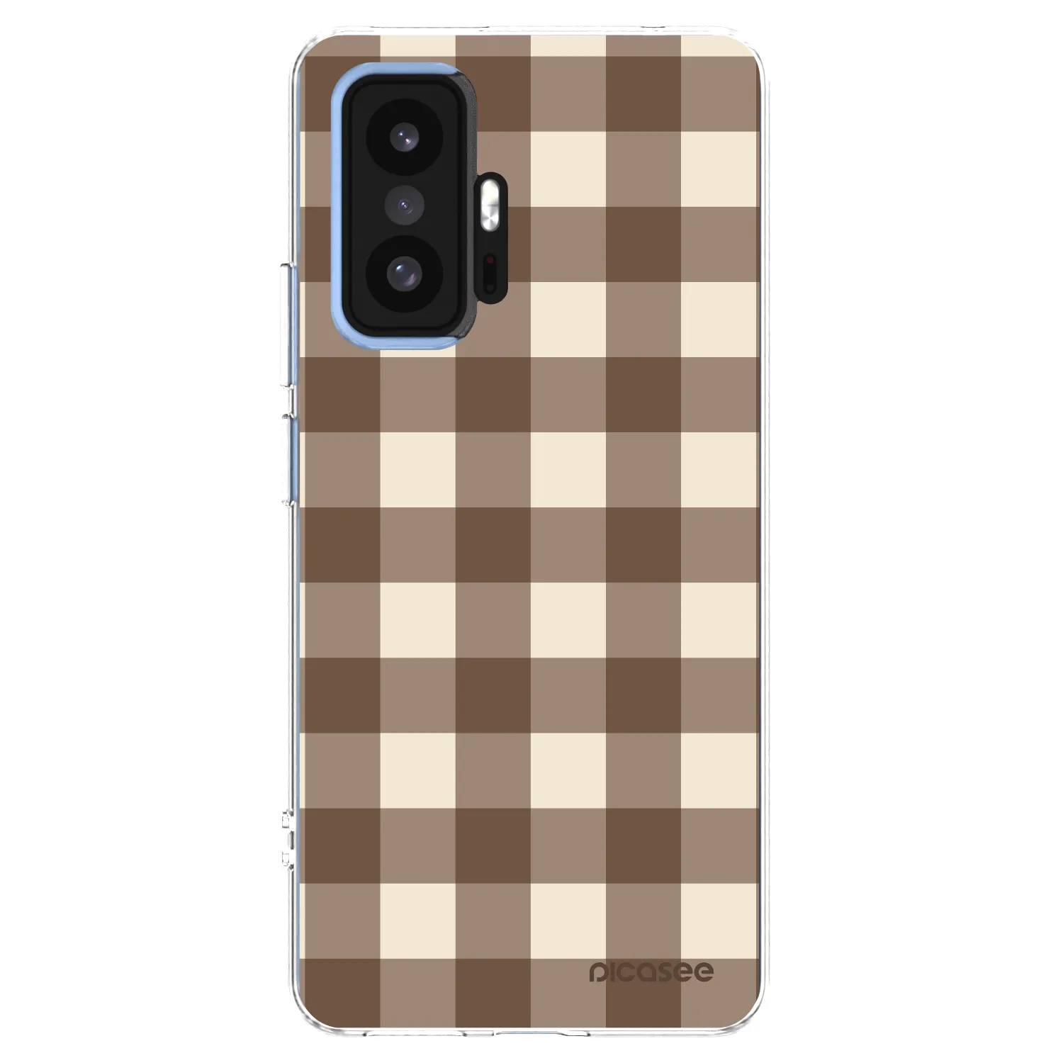 Picasee silikónový prehľadný obal pre Xiaomi 11T - Brown grid